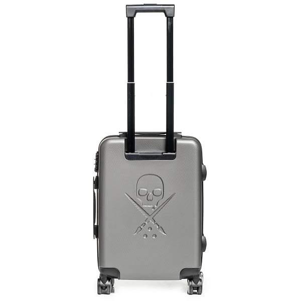 valise cabine Blaq PAq Rhino grise vue dos dépliée